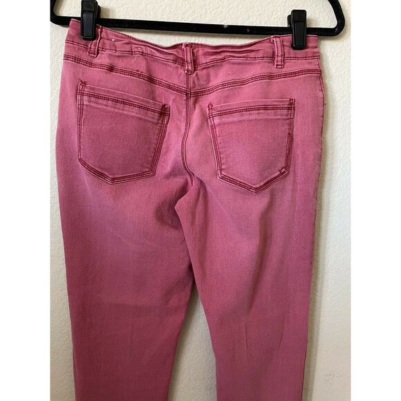 Mossimo Red Stonewash Skinny Jegging Jeans Pants Size 9 Fit 6 Inseam 29 - Picture 6 of 7